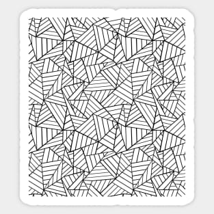 Abstract Lines New 2 White Sticker